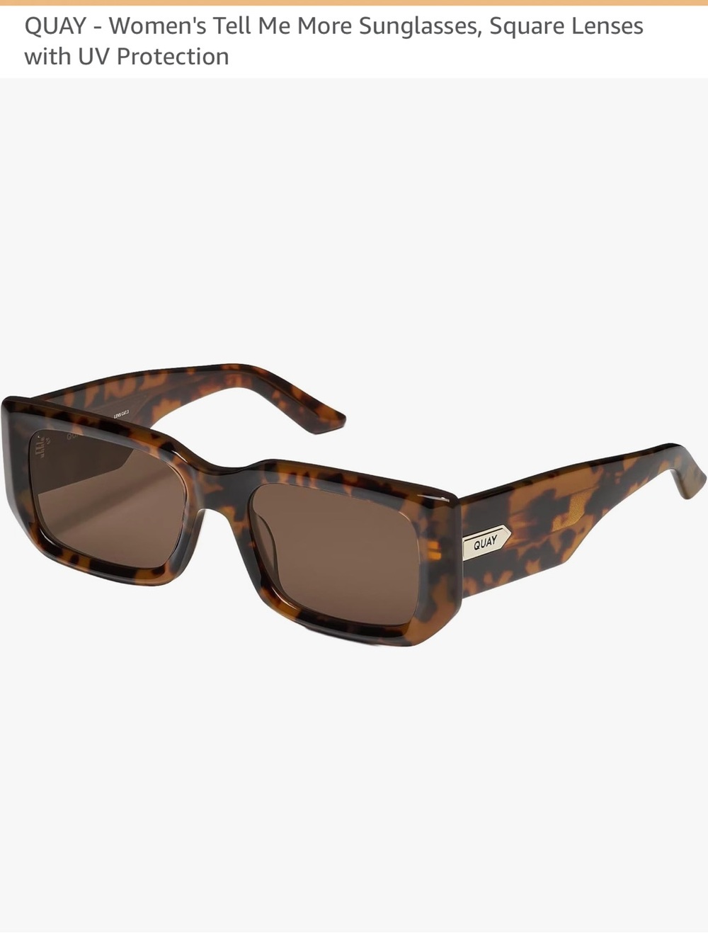 Quay Australia Tortoiseshell Sunglasses - Brown